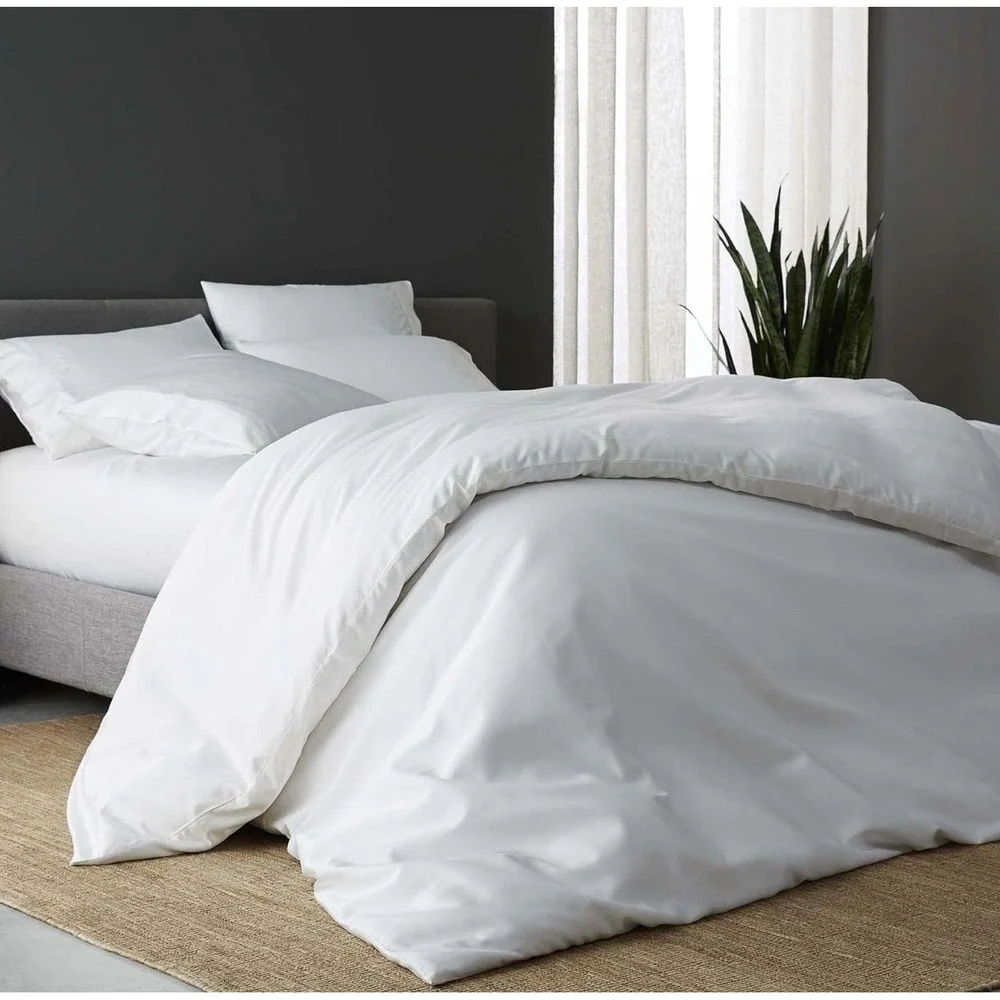 DOZ Duvet Cover Set, 100% Viscose Derived from Bamboo, Organically Grown, Snow
